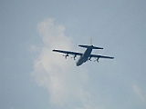 Flygvapnets Transportplan 84, C130 H Hercules flyger över Karlsborg.